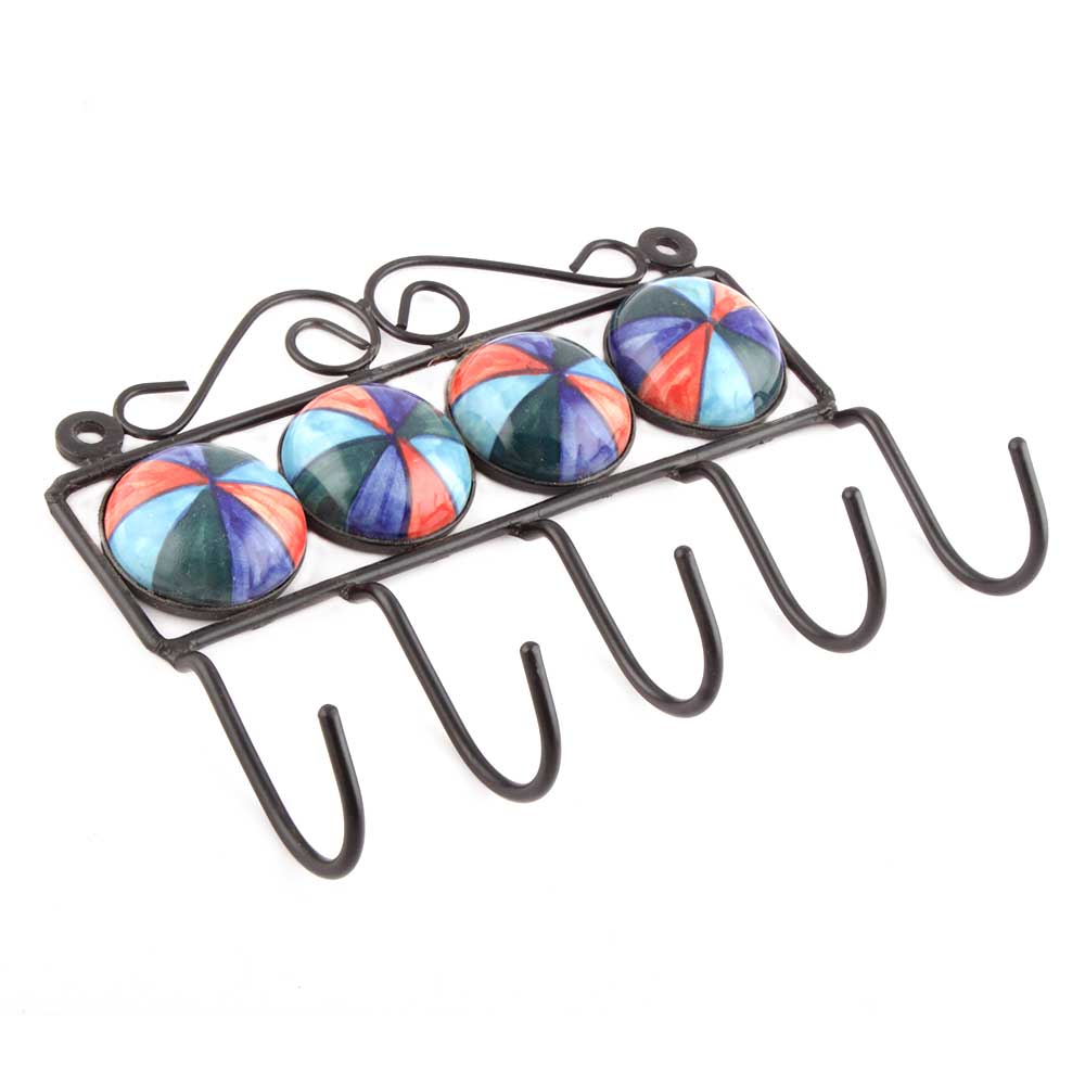 Multicolor Ceramic Tiles Hooks Online